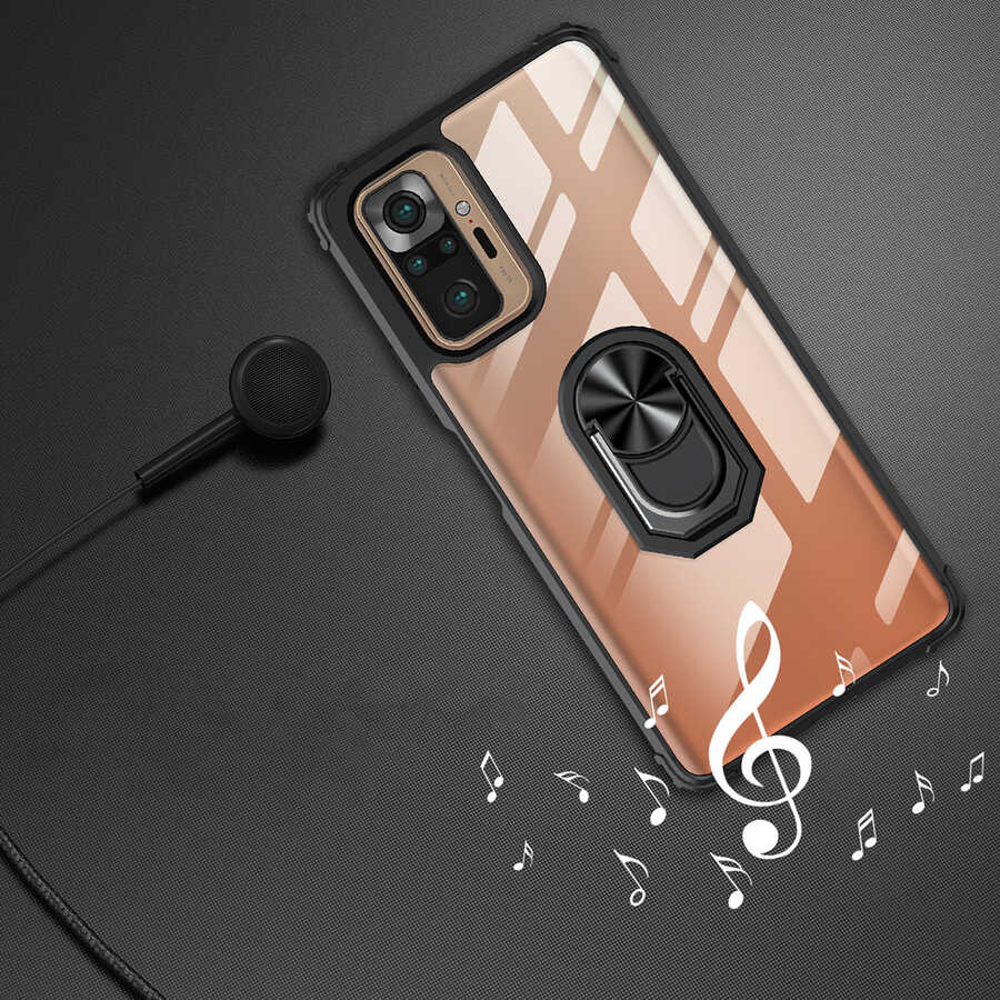 Xiaomi Redmi Note 10 Pro Kılıf Zore Mola Kapak Siyah