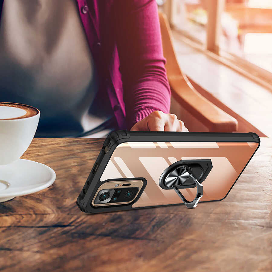 Xiaomi Redmi Note 10 Pro Kılıf Zore Mola Kapak Kırmızı