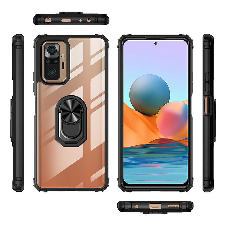 Xiaomi Redmi Note 10 Pro Kılıf Zore Mola Kapak Siyah