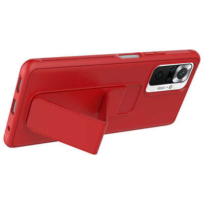 Xiaomi Redmi Note 10 Pro Kılıf Zore Qstand Kapak Gri