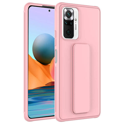 Xiaomi Redmi Note 10 Pro Kılıf Zore Qstand Kapak Pembe