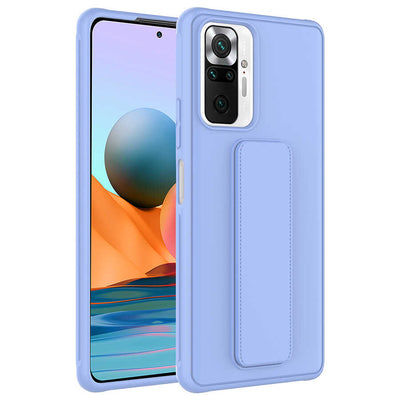 Xiaomi Redmi Note 10 Pro Kılıf Zore Qstand Kapak Lila