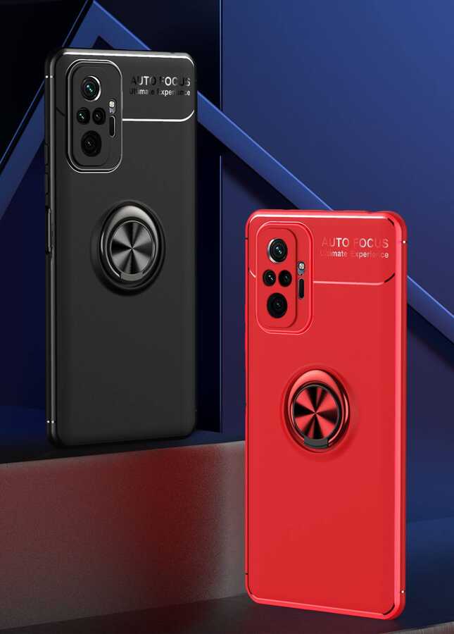 Xiaomi Redmi Note 10 Pro Kılıf Zore Ravel Silikon Kapak Siyah-Rose Gold