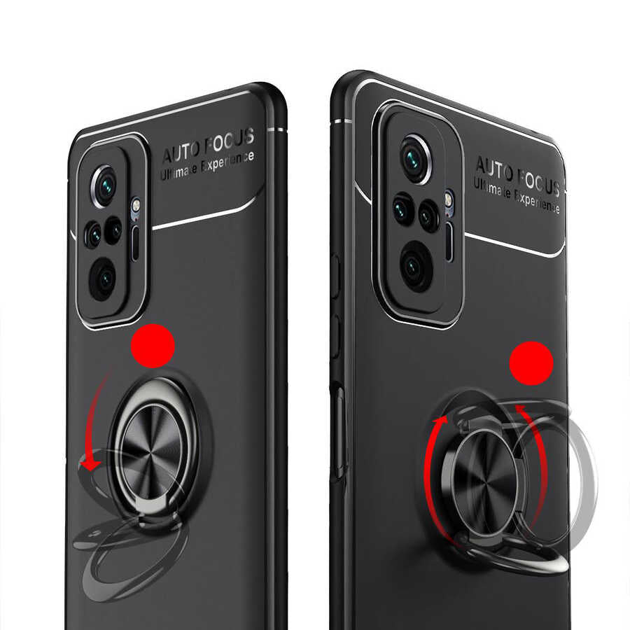 Xiaomi Redmi Note 10 Pro Kılıf Zore Ravel Silikon Kapak Kırmızı