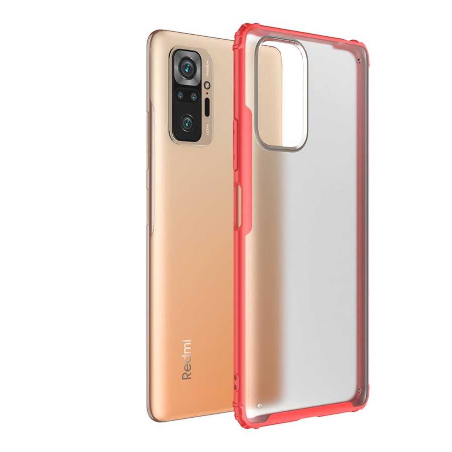 Xiaomi Redmi Note 10 Pro Kılıf Zore Volks Kapak Kırmızı