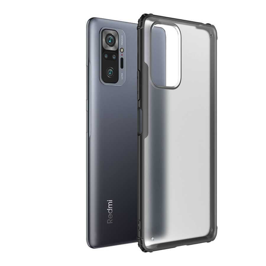 Xiaomi Redmi Note 10 Pro Kılıf Zore Volks Kapak Siyah