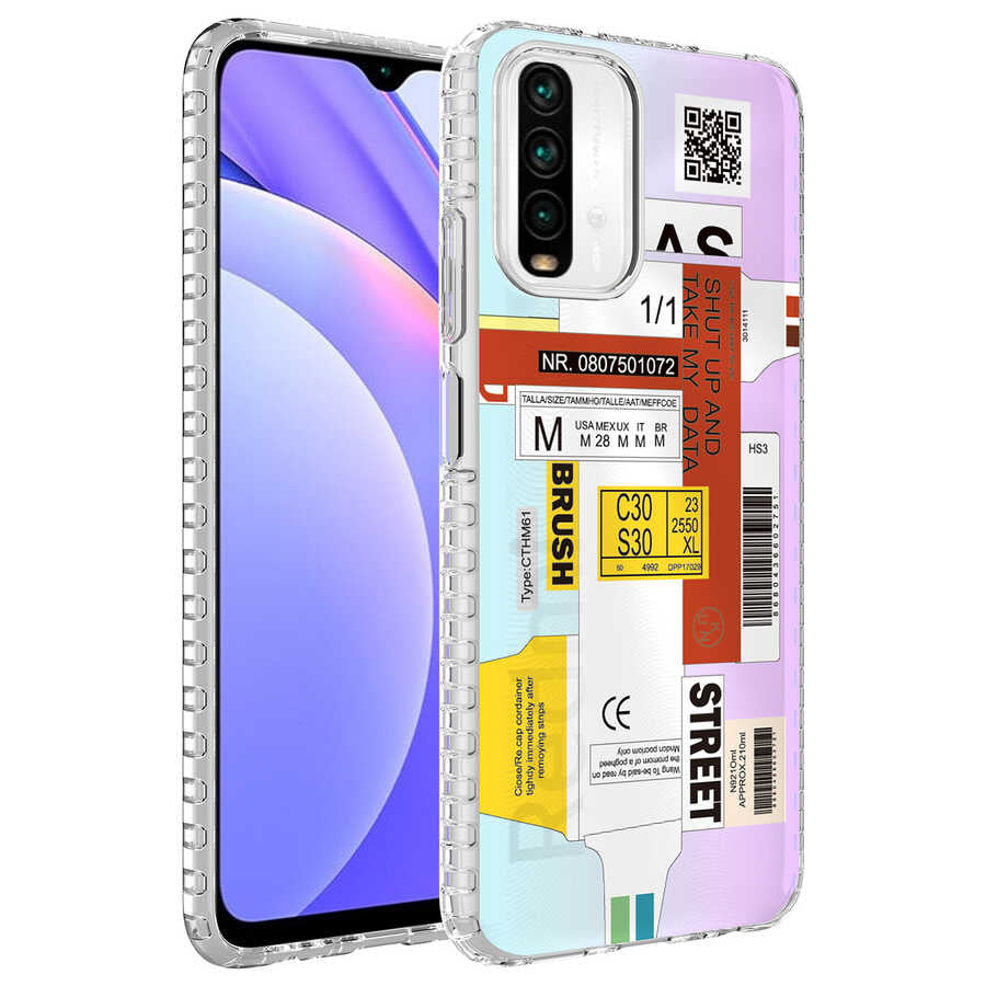 Xiaomi Redmi Note 10S Kılıf Airbag Kenarlı Renkli Desenli Silikon Zore Elegans Kapak NO2