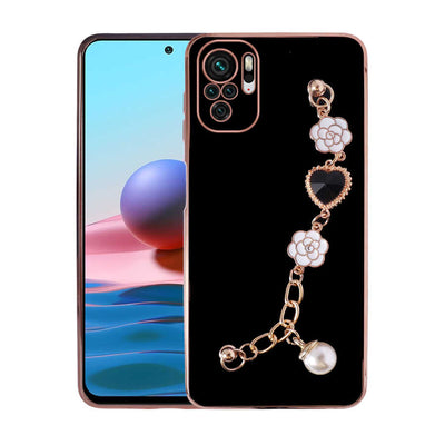 Xiaomi Redmi Note 10S Kılıf El Tutamaçlı Kamera Korumalı Zore Taka Silikon Kapak Pembe