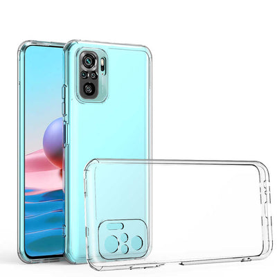 Xiaomi Redmi Note 10S Kılıf Zore Kamera Korumalı Süper Silikon Kapak Renksiz
