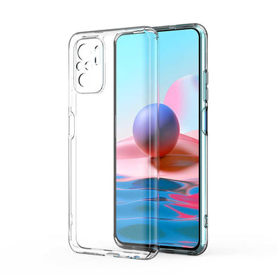 Xiaomi Redmi Note 10S Kılıf Zore Kamera Korumalı Süper Silikon Kapak Renksiz