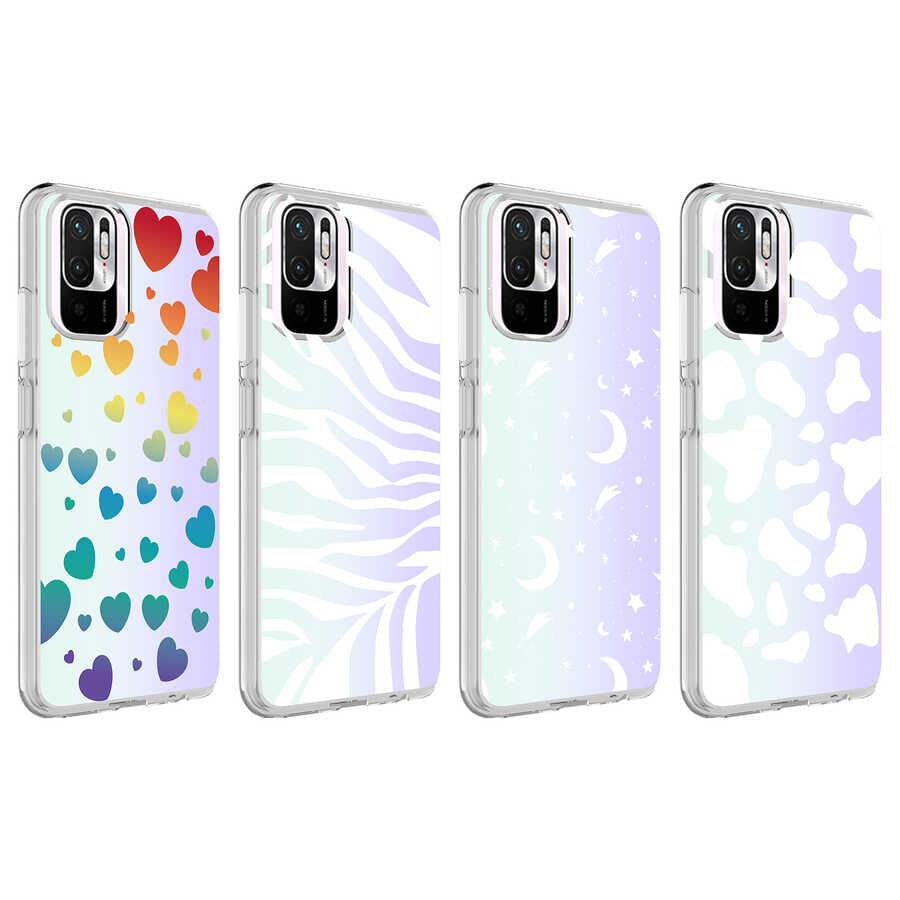 Xiaomi Redmi Note 10S Kılıf Zore M-Blue Desenli Kapak Zebra No1