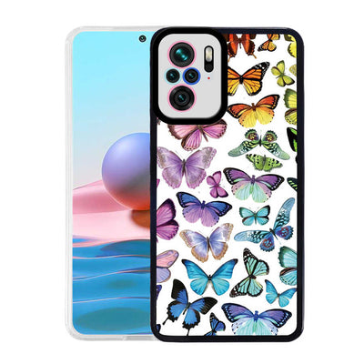 Xiaomi Redmi Note 10S Kılıf Zore M-Fit Desenli Kapak Butterfly No3