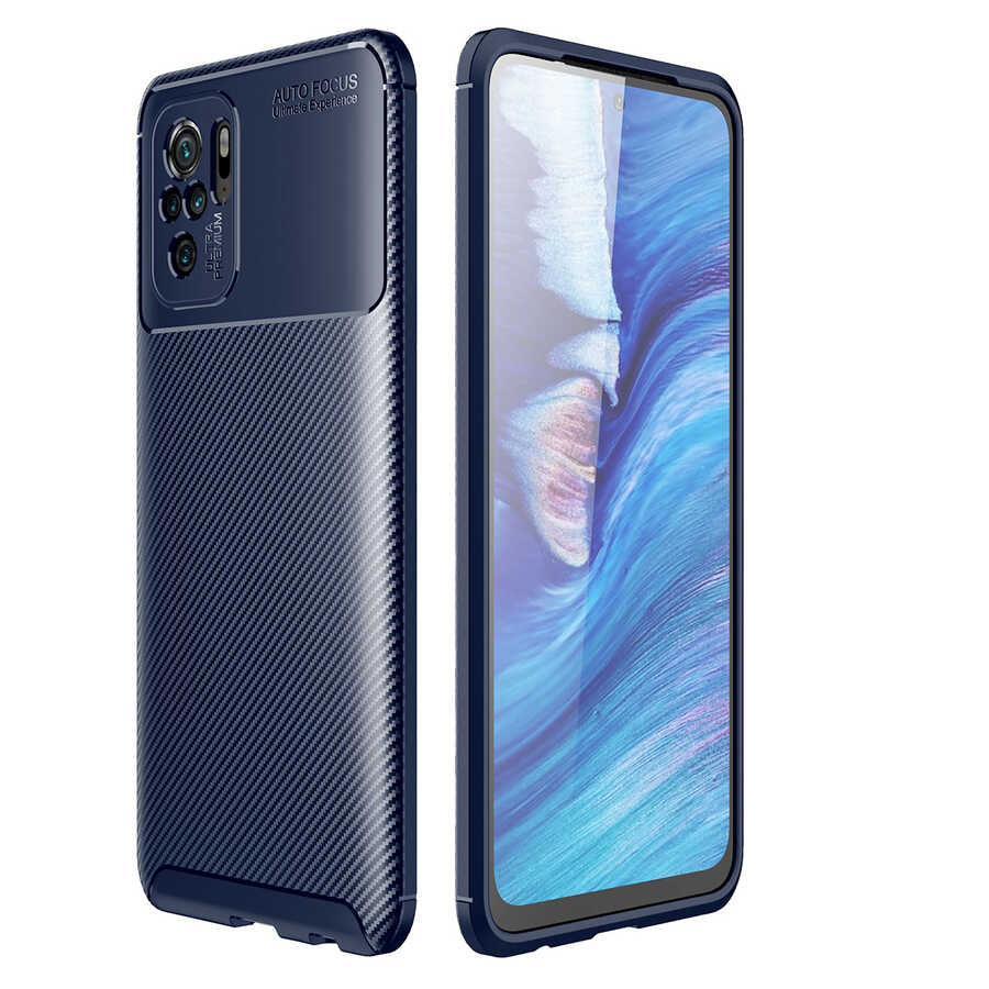 Xiaomi Redmi Note 10S Kılıf Zore Negro Silikon Kapak Lacivert
