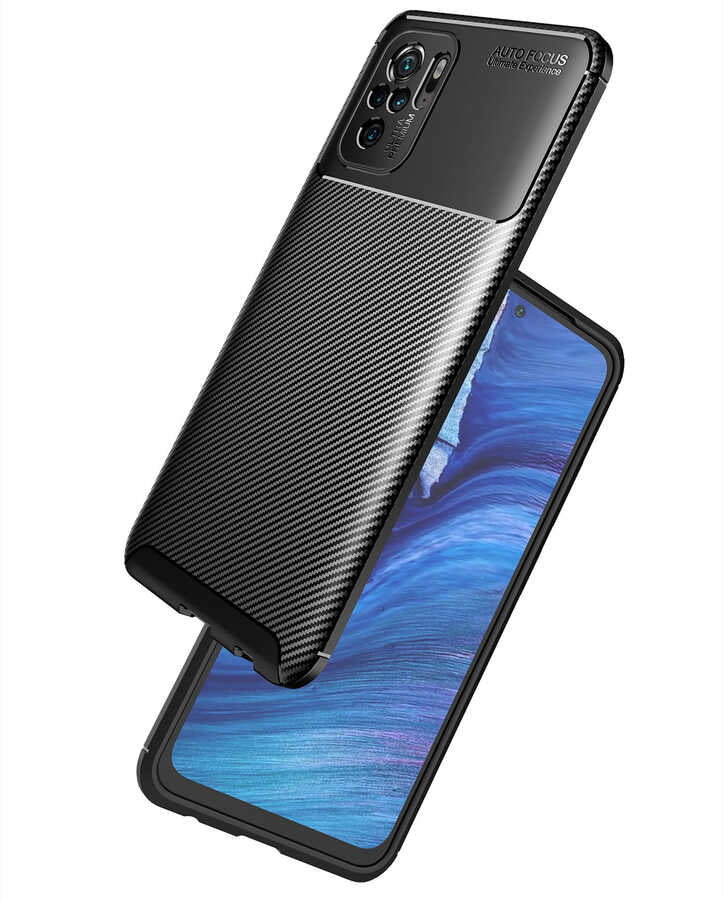 Xiaomi Redmi Note 10S Kılıf Zore Negro Silikon Kapak Kahverengi
