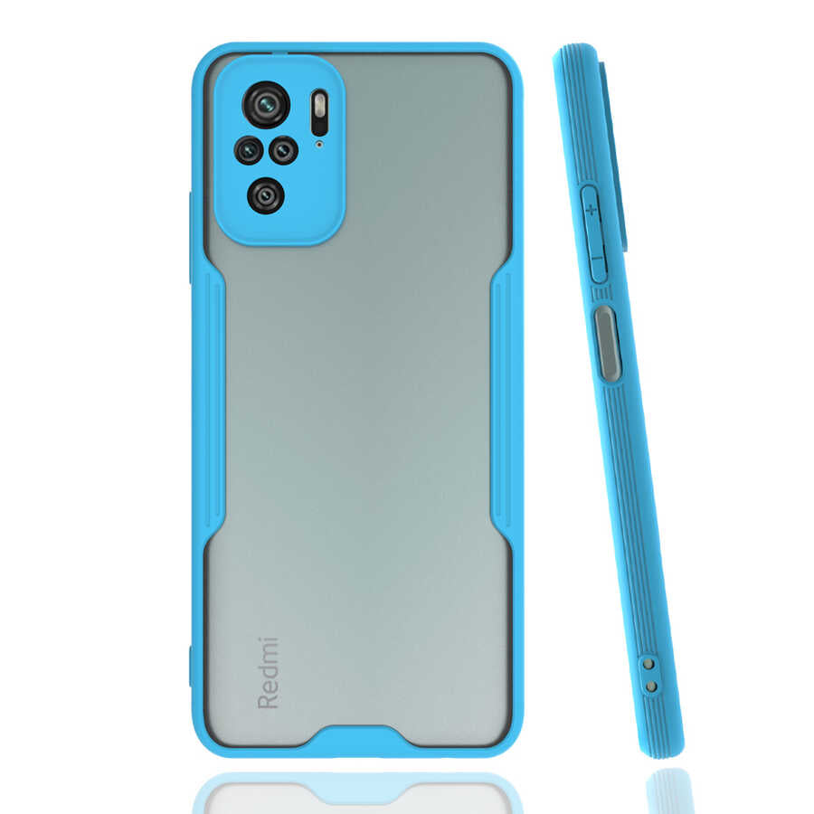 Xiaomi Redmi Note 10S Kılıf Zore Parfe Kapak Mavi