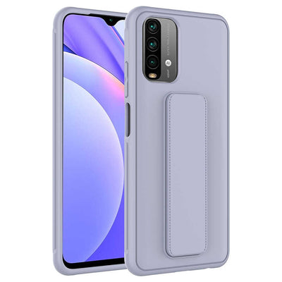Xiaomi Redmi Note 10S Kılıf Zore Qstand Kapak Gri