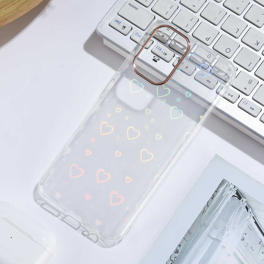 Xiaomi Redmi Note 10S Kılıf Zore Sidney Desenli Sert Kapak Heart No1