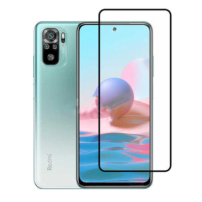 Xiaomi Redmi Note 10S Zore Kenarları Kırılmaya Dayanıklı Cam Ekran Koruyucu Siyah