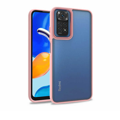 Xiaomi Redmi Note 11 Global Kılıf Zore Flora Kapak Rose Gold