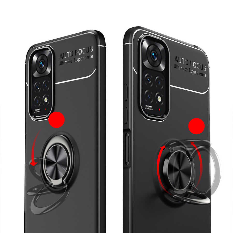 Xiaomi Redmi Note 11 Global Kılıf Zore Ravel Silikon Kapak Siyah