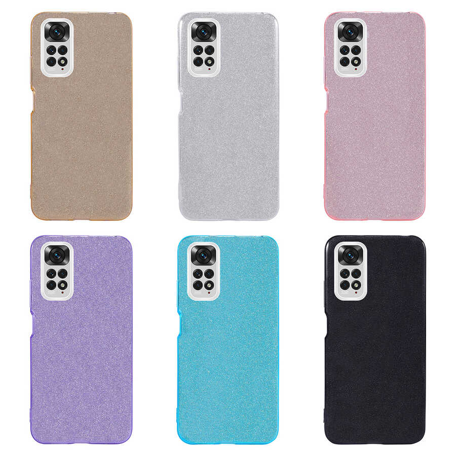 Xiaomi Redmi Note 11 Global Kılıf Zore Shining Silikon Pembe