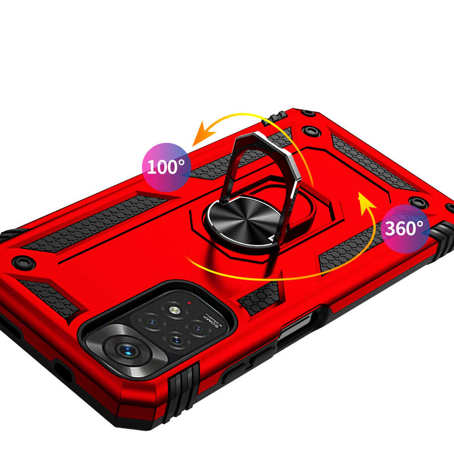 Xiaomi Redmi Note 11 Global Kılıf Zore Vega Kapak Gri