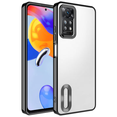 Xiaomi Redmi Note 11 Pro 5G Kılıf Kamera Korumalı Logo Gösteren Zore Omega Kapak Siyah