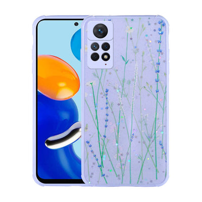 Xiaomi Redmi Note 11 Pro 5G Kılıf Simli Desenli Kamera Korumalı Parlak Zore Popy Kapak Kalp