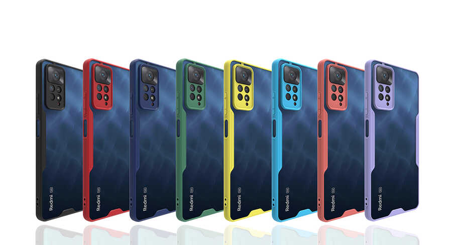 Xiaomi Redmi Note 11 Pro 5G Kılıf Zore Parfe Kapak Kırmızı