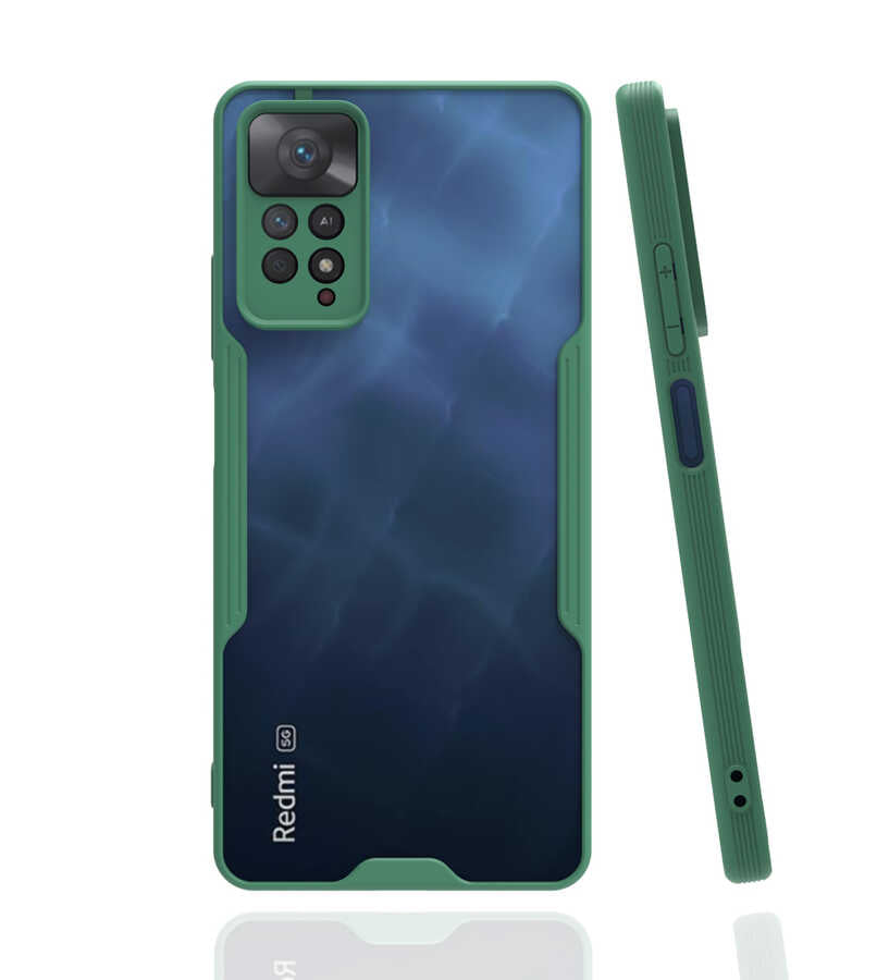 Xiaomi Redmi Note 11 Pro 5G Kılıf Zore Parfe Kapak Koyu Yeşil