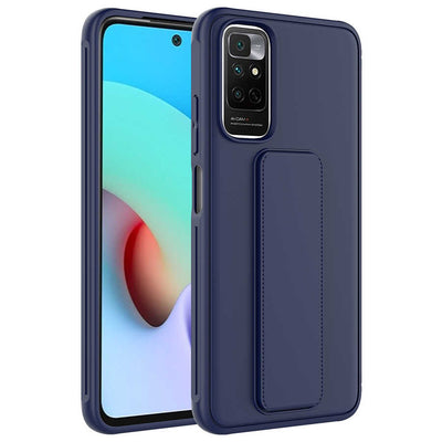 Xiaomi Redmi Note 11 Pro 5G Kılıf Zore Qstand Kapak Lacivert