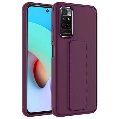 Xiaomi Redmi Note 11 Pro 5G Kılıf Zore Qstand Kapak Mürdüm
