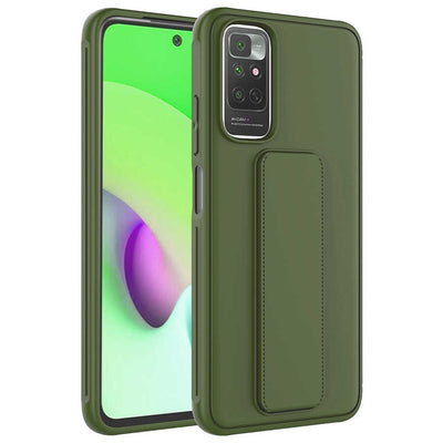 Xiaomi Redmi Note 11 Pro 5G Kılıf Zore Qstand Kapak Koyu Yeşil