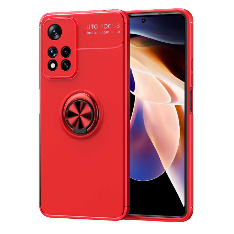 Xiaomi Redmi Note 11 Pro 5G Kılıf Zore Ravel Silikon Kapak Kırmızı