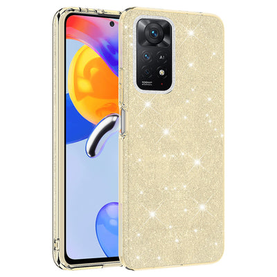 Xiaomi Redmi Note 11 Pro 5G Kılıf Zore Shining Silikon Gold