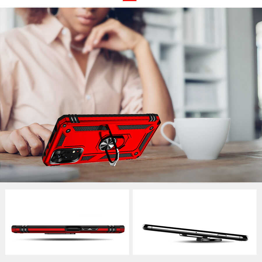 Xiaomi Redmi Note 11 Pro 5G Kılıf Zore Vega Kapak Siyah