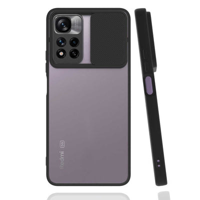 Xiaomi Redmi Note 11 Pro Plus 5G Kılıf Zore Lensi Kapak Siyah