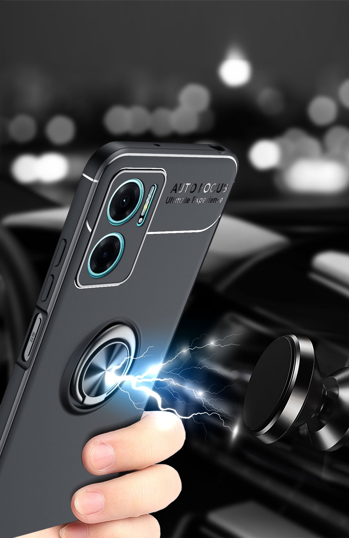 Xiaomi Redmi Note 11E Kılıf Zore Ravel Silikon Kapak Siyah