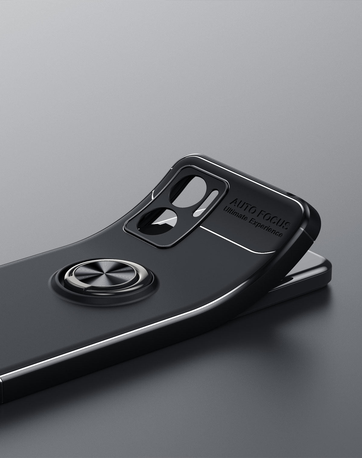 Xiaomi Redmi Note 11E Kılıf Zore Ravel Silikon Kapak Siyah-Mavi