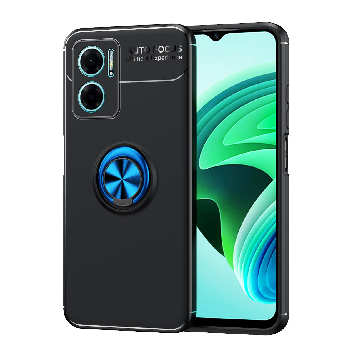 Xiaomi Redmi Note 11E Kılıf Zore Ravel Silikon Kapak Siyah-Mavi