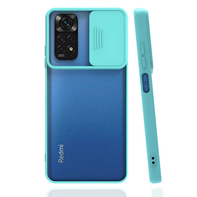 Xiaomi Redmi Note 11S Global Kılıf Zore Lensi Kapak Turkuaz