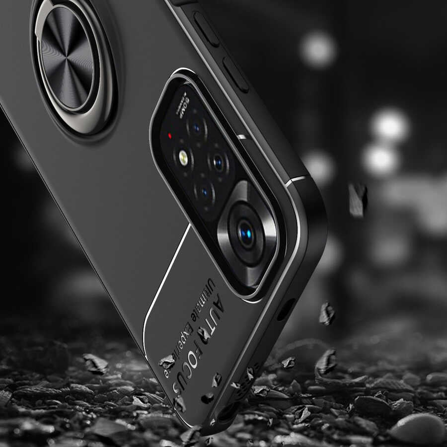 Xiaomi Redmi Note 11S Global Kılıf Zore Ravel Silikon Kapak Siyah