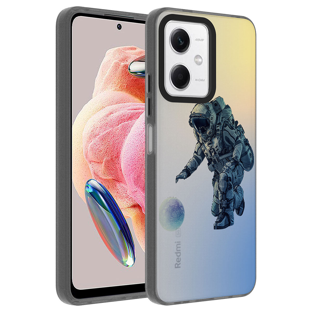 Xiaomi Redmi Note 12 4G Kılıf Desenli Zore Dragon Sert Kapak Astronot