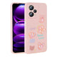 Xiaomi Redmi Note 12 4G Kılıf Kabartma Figürlü Parlak Zore Toys Silikon Kapak Pembe