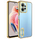 Xiaomi Redmi Note 12 4G Kılıf Kamera Korumalı Logo Gösteren Zore Omega Kapak Gold