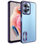 Xiaomi Redmi Note 12 4G Kılıf Kamera Korumalı Logo Gösteren Zore Omega Kapak Derin Mor