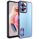 Xiaomi Redmi Note 12 4G Kılıf Kamera Korumalı Logo Gösteren Zore Omega Kapak Derin Mor