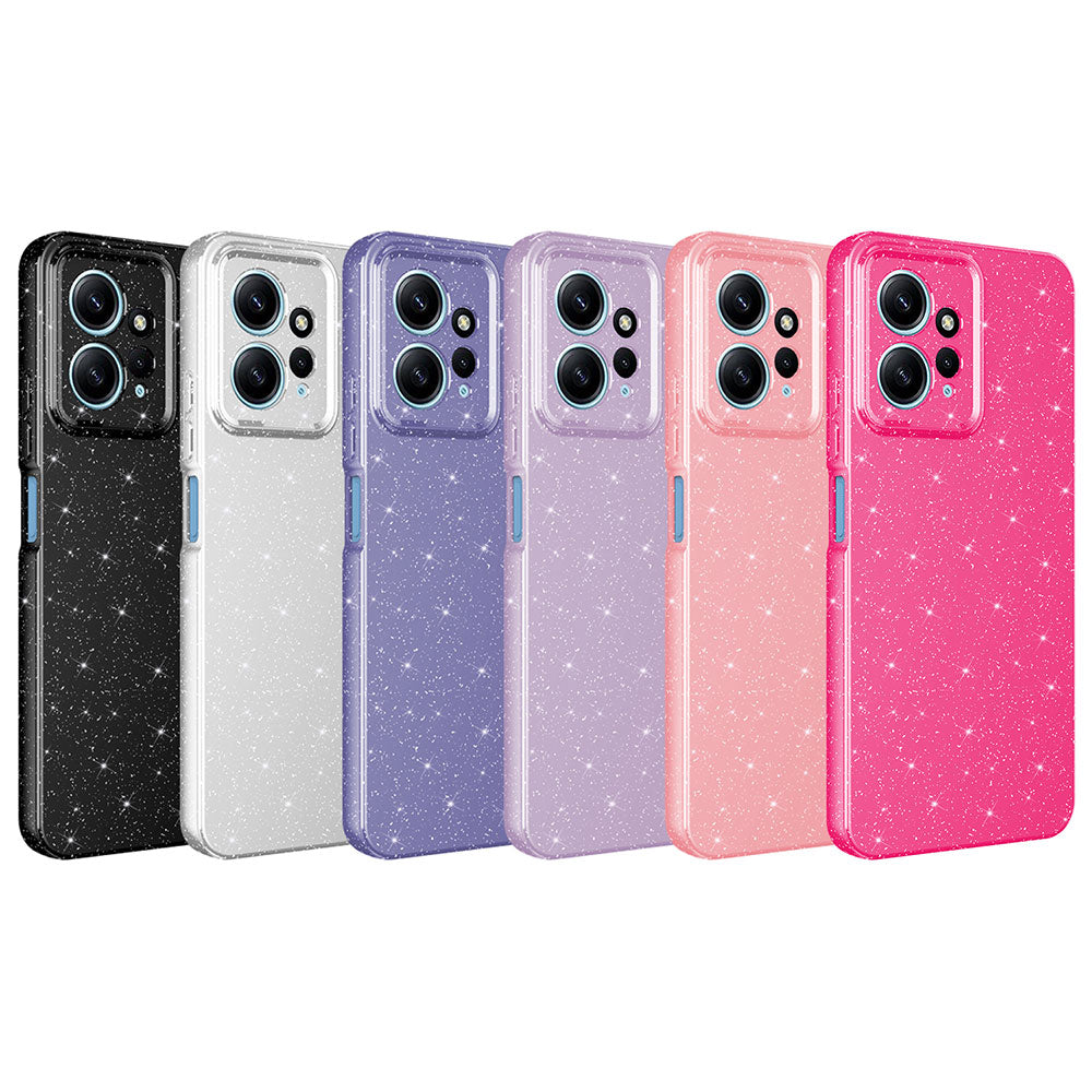 Xiaomi Redmi Note 12 4G Kılıf Kamera Korumalı Simli Lüks Zore Koton Kapak Mor