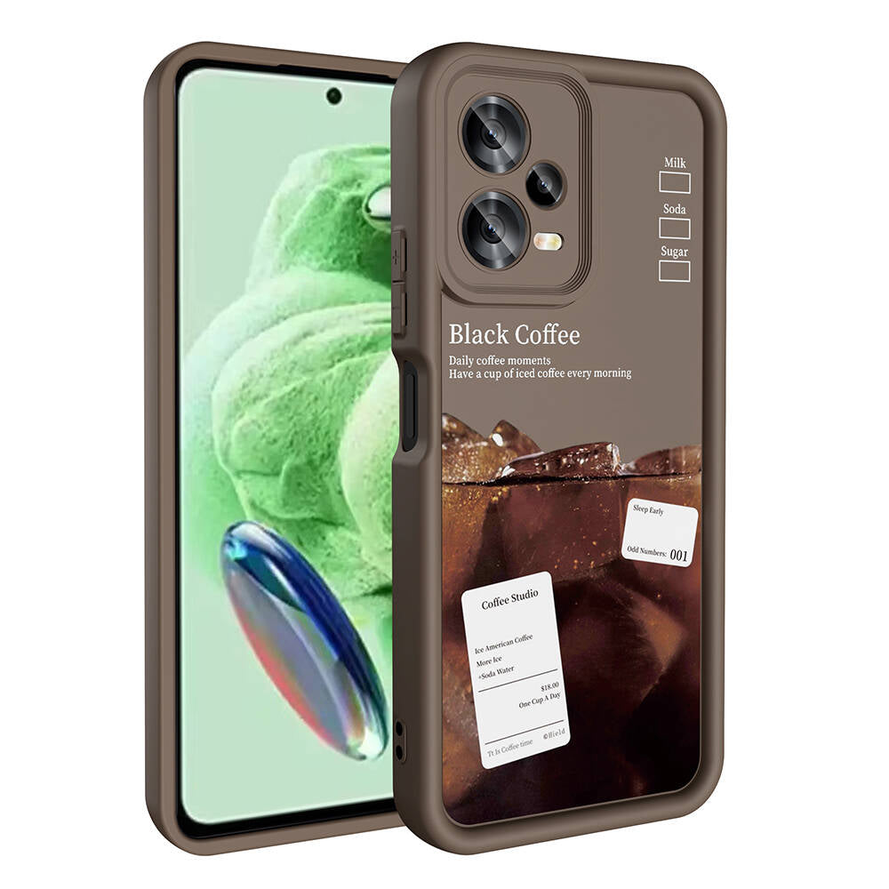 Xiaomi Redmi Note 12 5G Kılıf Kamera Korumalı Baskılı Arka Yüzey Zore Klas Kapak Beyaz