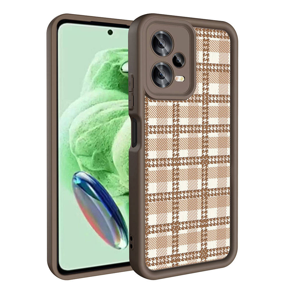 Xiaomi Redmi Note 12 5G Kılıf Kamera Korumalı Baskılı Arka Yüzey Zore Klas Kapak Beyaz
